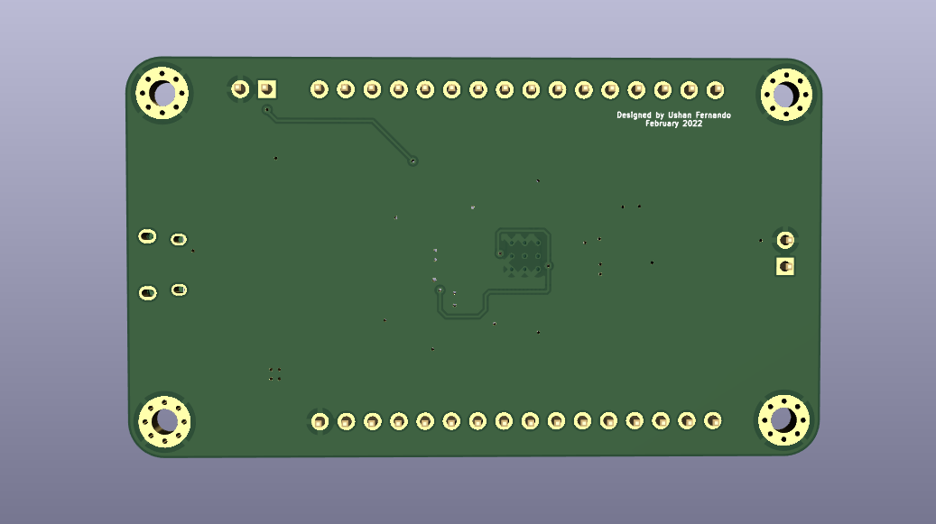 Bottom view of board