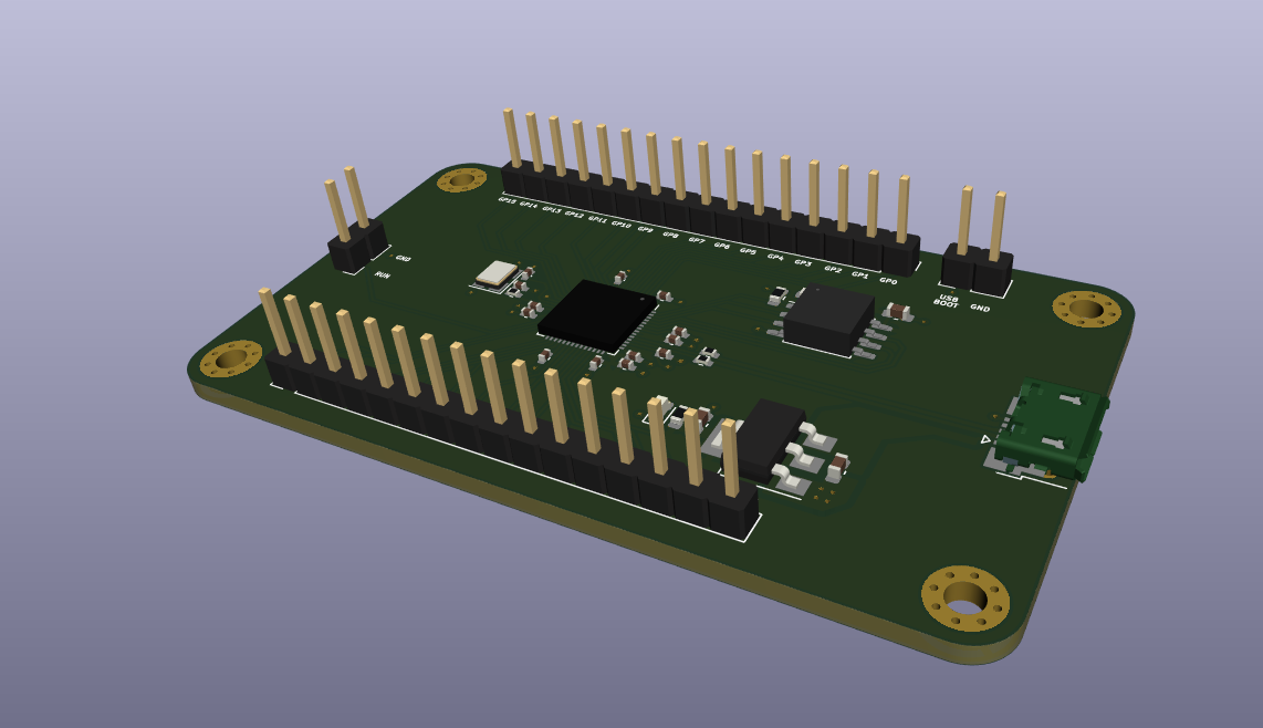 Side view of board